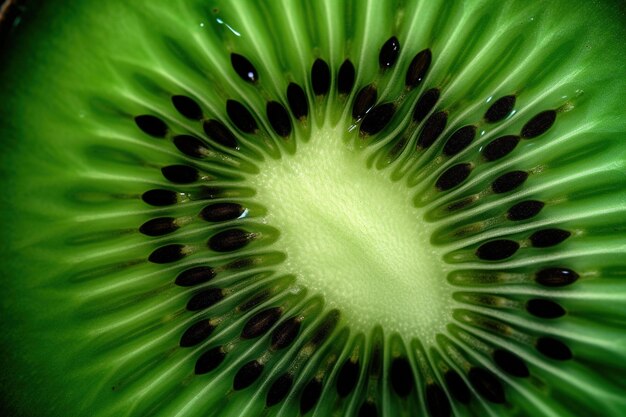 Generative AI Macro Fresh Kiwi textured background