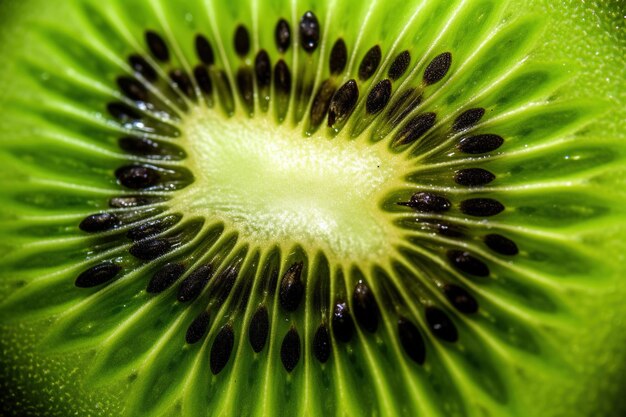 Генеративный AI Macro Fresh Kiwi текстурированный фон