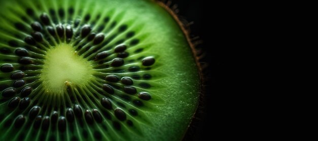 Generative AI Macro Fresh Kiwi textured background