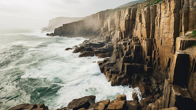 Generative AI Majestic Coastal Cliffs