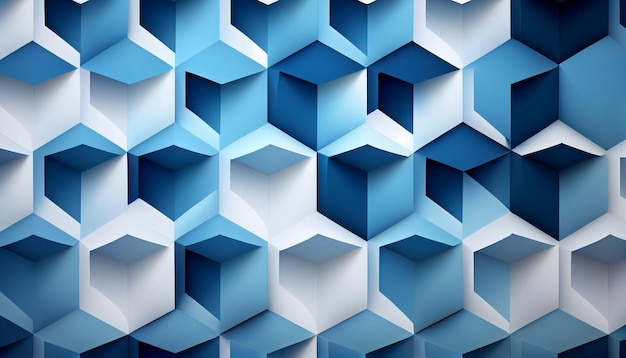 Generative AI Minimalist Blue and White Geometric Gradient Pattern