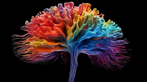 Generative AI and a multicoloured brain