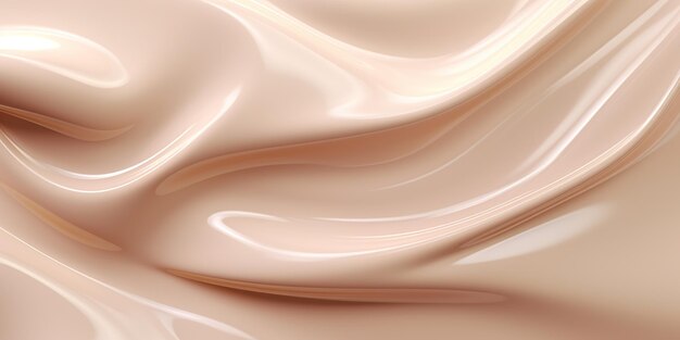 Generative ai nude beige color background flowing cream liquid