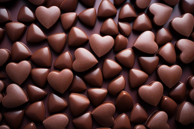 Generative AI picture of delicious and sweet chocolates perfect for valentines day