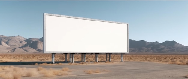 Generative AI Realistic street big billboard mock up blank for presentation advertising