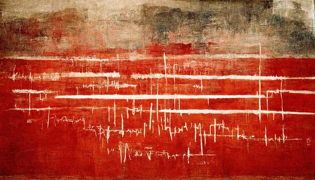 Generative AI Red watercolor abstract painted background Ink red street graffiti art on a textured paper vintage background washes and brush strokes