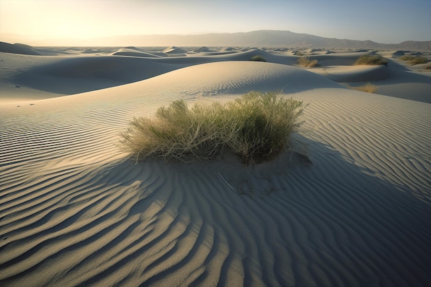 Foto deserto generativo delle dune di sabbia di ai