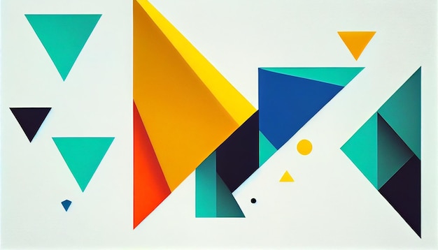 Generative AI Simplicity in Color A Bold and EyeCatching Geometric Composition