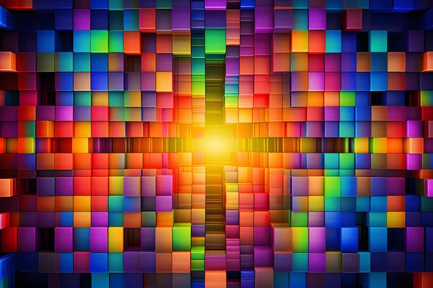 Генеративный AI Square Spectrum Background Screensaver образец