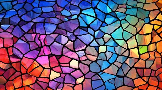 Генеративный AI Stained Splendor An Abstract Glass Mosaic