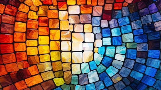 Generative ai stained splendor an abstract glass mosaic