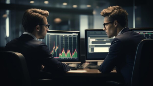 Generative AI Stockbroker providing financial advice to a client explaining investment