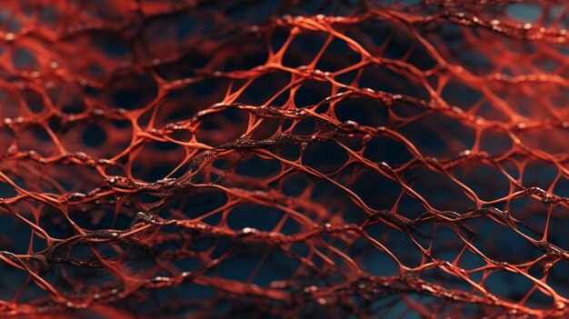 Generative AI Tangled and woven texture of fishing net