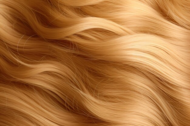 Generative ai Texture of curly hair ginger tint closeup