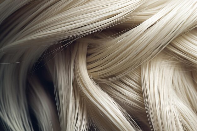 Foto generativo ai la consistenza dei capelli a tonalità di cenere intrecciata