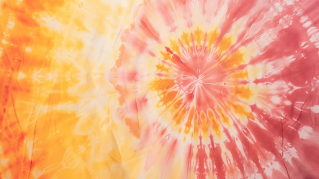 Generative AI Tie Dye pattern background Watercolour peach color abstract texture washed out effect