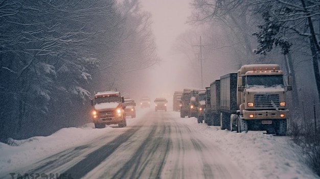 Generative AI Truck Traffic Jam