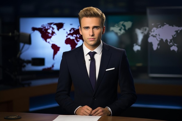 Generative AI A tv news presenter on a popular channel