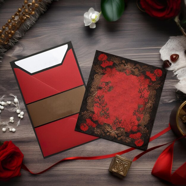 Generative ai valentine39s day greeting card decorated in gothic style