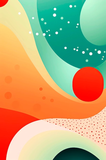 Generative AI Vector illustration of abstract creative background in minimal trendy style with copy space for text in spring tints
