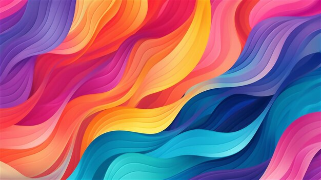 Generative ai a vibrant abstract pattern in rainbow colors