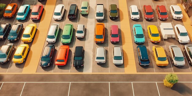 Photo generative ai volkswagen group rus russia kaluga may 25 2020 rows of a new cars parked in a di