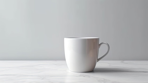 Generative AI White ceramic cup setup in at home interior mug mock up blankx9