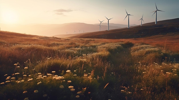 Generative AI a wind power facility and renewable energy