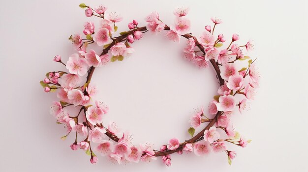 写真 自然なコピー スペースを持つ小さな淡いピンクの桜の花の生成 ai リース