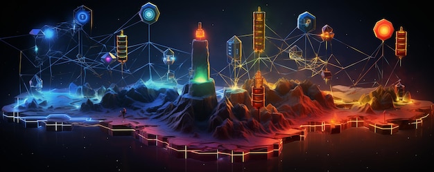 Genereren van een visualisatie Blockchain Wallpaper