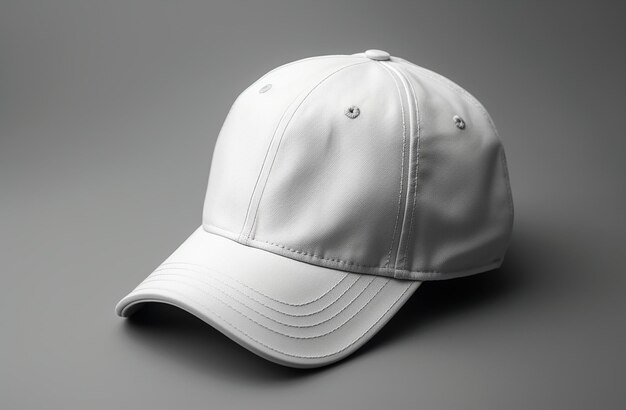 generic baseball cap of white on a white background