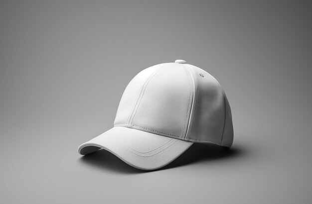 generic baseball cap of white on a white background