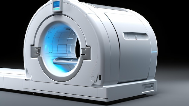 Generic brandless MRI scanner isolated on white