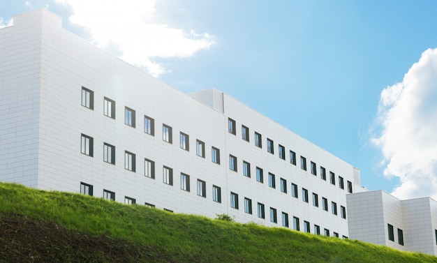 Generic building with blue sky.