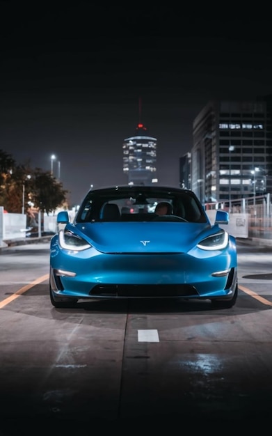 Generic Sports Car Moving At High Speed On Racetrack TeslaBmw Ferari