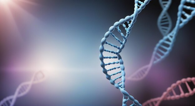 Photo genetic code unveiled dna strand stock scientific illustration
