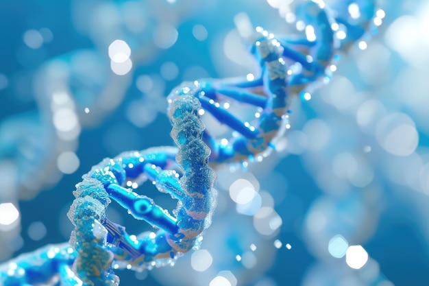 遺伝子検査は潜在的な健康リスクの遺伝子マーカーを評価します - DNA 3D Background