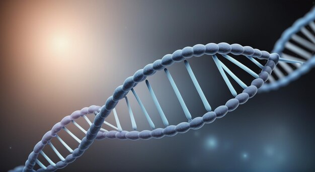 Foto genetische code onthuld dna-streng voorraad wetenschappelijke illustratie