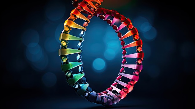 Foto genetische dna-strengcirkel