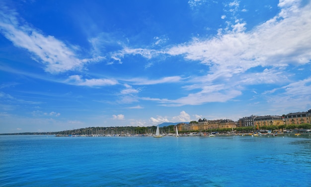 Geneva geneve al lago leman in svizzera