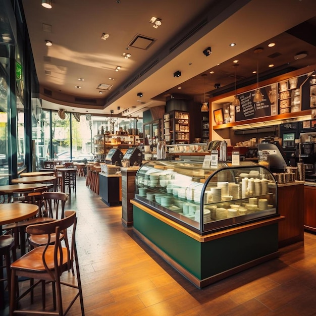 geneva sep starbucks cafe interior on september in geneva switzerland starbucks is the largest