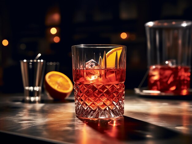 Geniet van de smaken van een Negroni AI Generatie