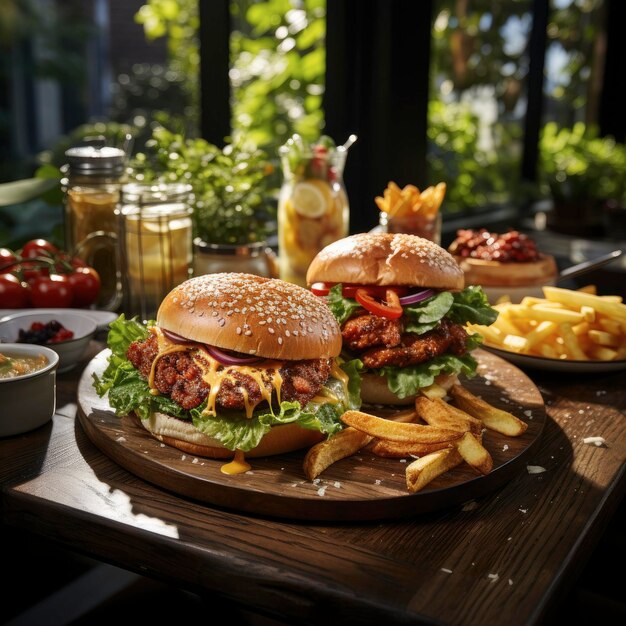 Geniet van een verbazingwekkende heerlijke cheeseburger, een symfonie van smaken die hunkeren naar en ele bevredigt