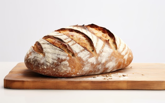 Geniet van het delicate plezier van ambachtelijk brood met een rustieke, knapperige buitenkant
