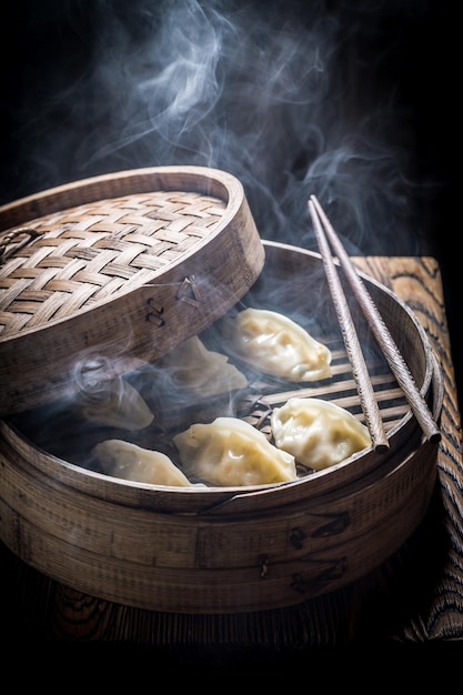 Geniet van je Chinese dumplings in bamboestoomboot