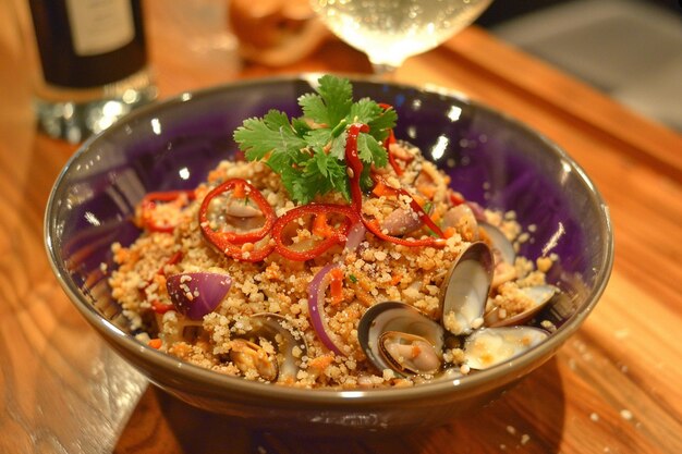 Geniet van Seafood Bliss Clam Linguine en Witte Wijn Sauce