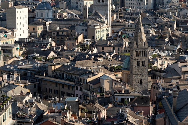Genoa cityview from castelletto elevator