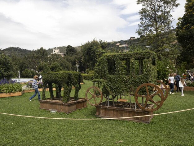 GENOA ITALY MAY 7 2022 Euroflora international floreal exposition