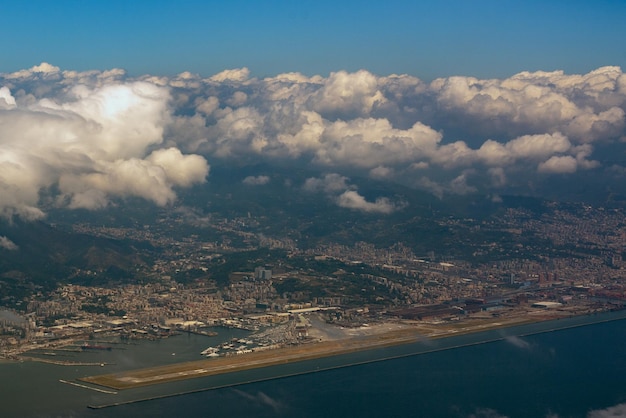 Genoa morandi bridge before collapse aerial view