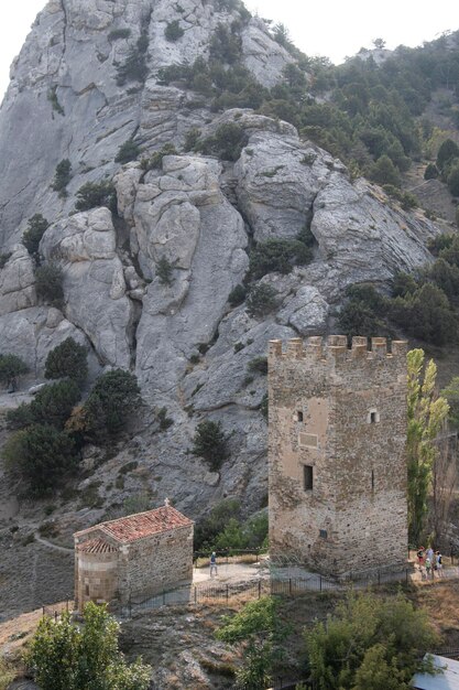 The Genoese fortress is a ancient fortress in the city of Sudak on the Crimean peninsula